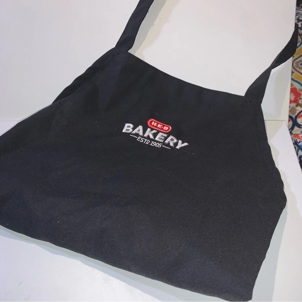 H-E-B Grocery - Employee Exclusive Embroidered Bakery Apron Black; Great Cond
